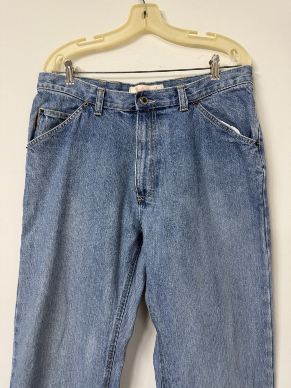 Vtg 90s Timberland Jeans Men’s 32x31 (tag 34) Straight Blue Denim Loose Baggy - Picture 2 of 10